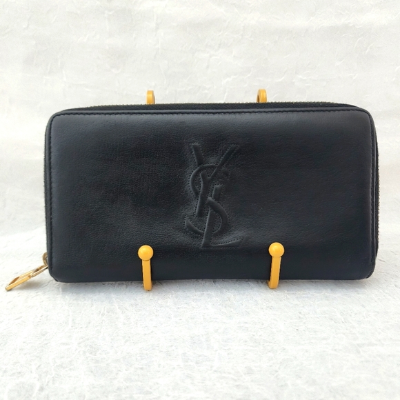 Auth YSL Yves Saint Laurent Zip Around Long Wallet - Picture 1 of 10